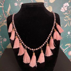 Pink Tassel Necklace
